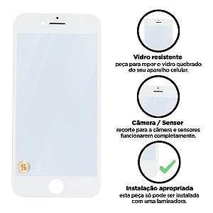 Vidro Iphone 8g com Aro Compatível com Apple