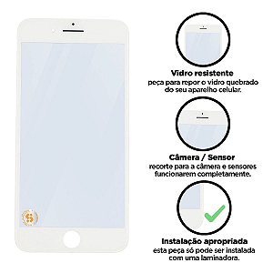 Vidro iPhone 8G Plus Com Aro Compatível com Apple