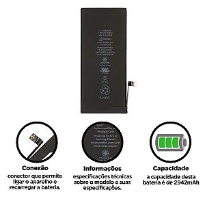 Bateria iPhone Xr 2942mah Foxconn Caixa Preta Compatível com Apple