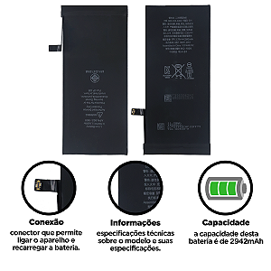 Bateria Iphone Xr com Flex Foxconn Caixa Branca Compatível com Apple