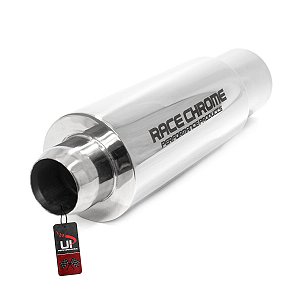 Abafador Final Aco Inox - Corpo 5 Pol - Ponteira Reta 4 Pol