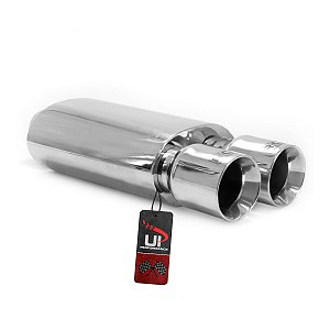 Abafador Final Oval Aco Inox Ponteira Dupla 3,5 / Encaixe 3 - 2,5