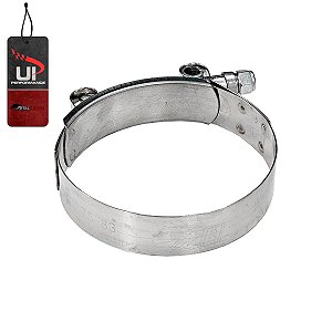 Abraçadeira 100% Inox tipo T / Tucho / T-Clamp para mangotes de 2-3/4" polegadas (D.I 75-83mm)