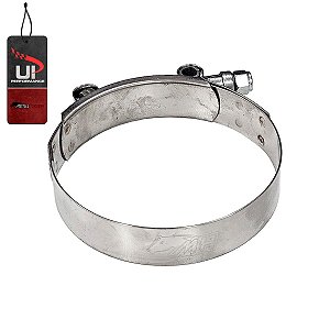 Abraçadeira 100% Inox tipo T / Tucho / T-Clamp para mangotes de 3" polegadas (D.I 81-89mm)