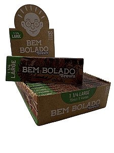 Caixa Seda Bem Bolado Brown 1/4 Pequena Marrom Large Com 25 Livretos