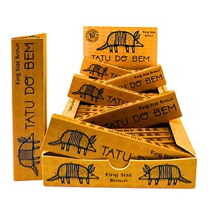 Seda Tatu Do Bem Brown King Size Marrom - Caixa Com 25 Livretos
