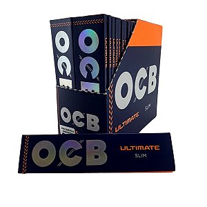 Caixa Seda Ocb Azul Ultimate Slim Ultrafina C/ 50 Livretos