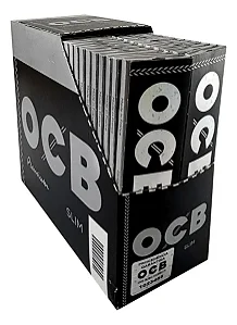 Caixa Seda Ocb Preta Premium Original King Size C/50 Livretos