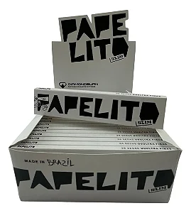 Caixa De Seda Papelito Slim Fina Branca Grande King Size