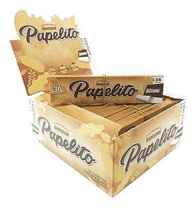 Caixa Seda Papelito Brown Com Piteira De Papel King Size