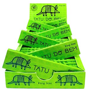 Seda Tatu Do Bem Verde King Size C/ 25 Livretos Folha Branca