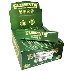 Caixa Seda Elements Folha Verde Grande King Size Slim Fina