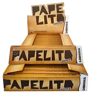 Seda Papelito Brown Marrom Longa King Size Caixa 25 Livretos