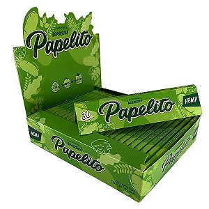 Seda Papelito Hemp King Size Caixa 25 Livretos Grande Verde