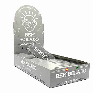 Caixa Seda Bem Bolado 1 1 /4 Pequena Prata Slim Premium Fina