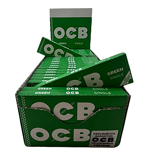 Caixa De Seda Ocb Green Verde Nº 8 Single Wide C/50 Livretos