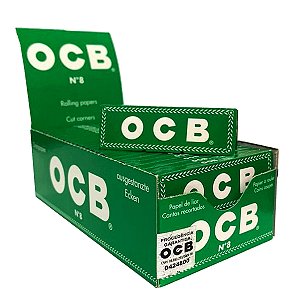 Caixa De Seda Ocb Green Verde Nº 8 Single Wide C/50 Livretos