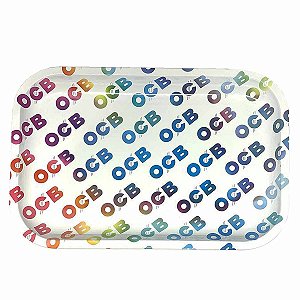 Bandeja De Metal Ocb Media Grande Branca Letra Original 29cm