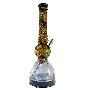 Bong Acrilico Grafite Diversas Cores Iluminado Grande 26 Cm