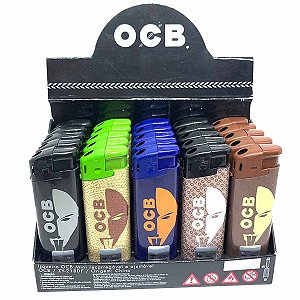 Isqueiro OCB Recarregavel Kit Com 25 Unidades Diversas Cores