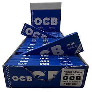 Caixa Seda OCB Blue N°8 Mini Size - 25 Livretos