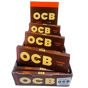 Caixa De Seda Ocb Brown Marrom 1 1/4 Original C/25 Livretos
