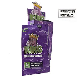 Caixa De Seda King Blunt Sabor Uva C/ 25 Unidades