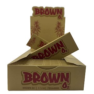 Caixa De Seda O2 1 1/4 Brown Large Com 25 Livretos