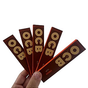 Kit 5 Livretos Seda Ocb Brown Marrom King Size