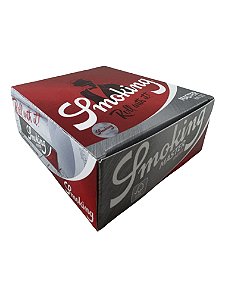 Caixa De Seda Smoking Prata King Size C/ 50 Livretos