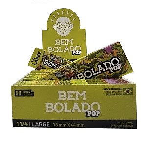 Seda Bem Bolado Pop Large Mini Size 1 1/4 Caixa 25 Livretos