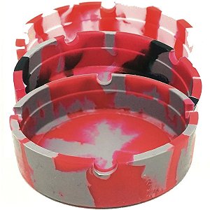 Kit 3 Cinzeiro Silicone Redondo Barato Resistente Ao Calor