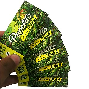 Kit Com 5 Piteiras Papelito Longa Biodegradável Folha Dupla