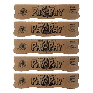 Kit 5 Livretos De Seda Pay Pay Brown Slim King Size