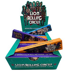 Caixa Seda Lion Rolling Circus + Tips - Edição Especial C/24 Livretos