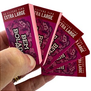 KIT 5 Livretos Piteira Bem Bolado Rosa Extra Large