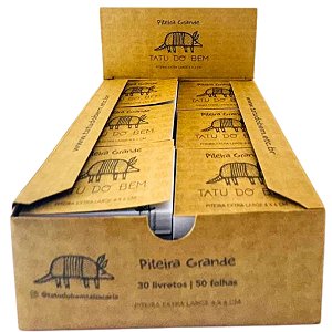 Caixa de Piteira Tatu do Bem Grande Extra Large 4x6 cm c/30