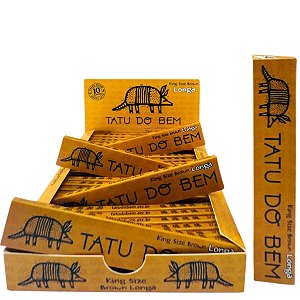 Caixa de Seda Tatu do Bem King Size Brown Longa C/ 25 Livretos