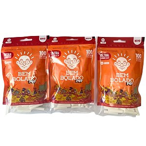 Kit 3 Pacotes de Filtros Bem Bolado Ultra Longo Slim C/ 100 - Total 300 Unidades