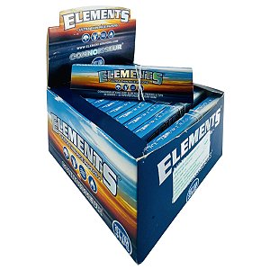 Caixa de Seda Elements Azul com Piteira King Size Slim C/ 24