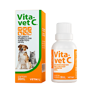 Vitavet C 30ml Suplemento Vitamínico Cães e Gatos Vetnil