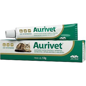 Aurivet 13g Tratamento Otológico Completo para Animais