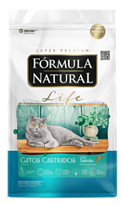 Ração Fórmula Natural Life Gatos Adultos Castrados Salmão 7Kg
