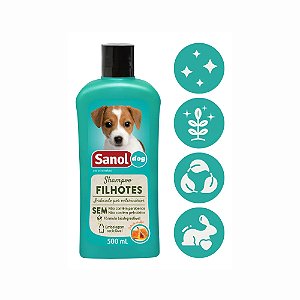 Shampoo Sanol para Cães e Gatos Filhotes 500ml