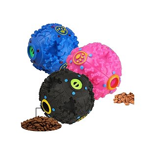 Brinquedo Pet Bola Petisco Interativa para Cães Tamanho 10cm