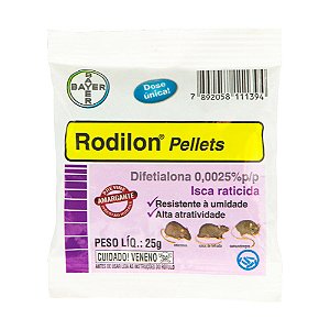 Raticida Rodilon R Pellets 25Gr
