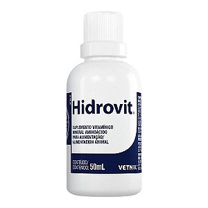Hidrovit 50ml Suplemento Vitamínico Mineral para Pets Vetnil