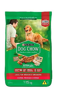 Dog Chow Adt Racas Med/Gra Fra/Arr 15Kg