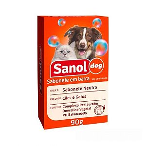 Sabonete Barra Sanol Dog Neutro 90Gr