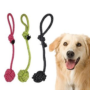 Brinquedo Dog Corda De Nos E Bolinha G 48Cm